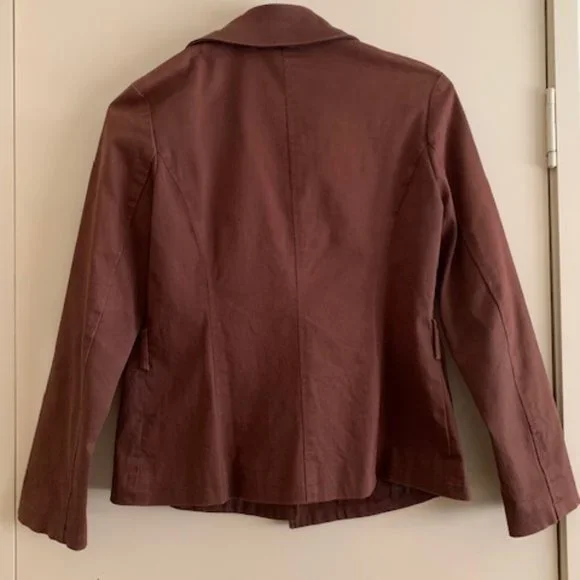 Mariene Jobert Brown Cotton Coat Size M - Picture 2 of 5